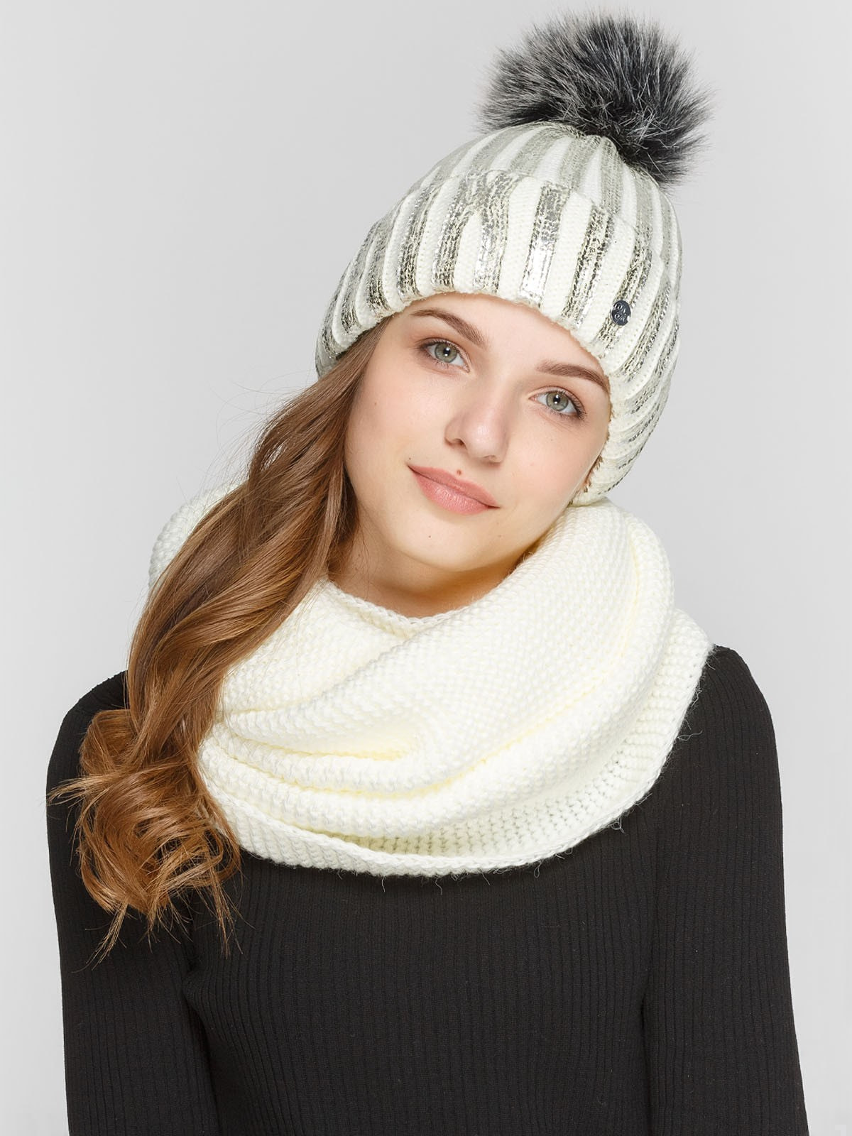 Комплект: шапка на флісі і шарф-снуд | 4699508