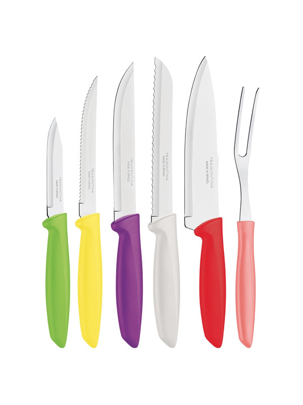 Набор ножей + вилка для мяса | 4700505