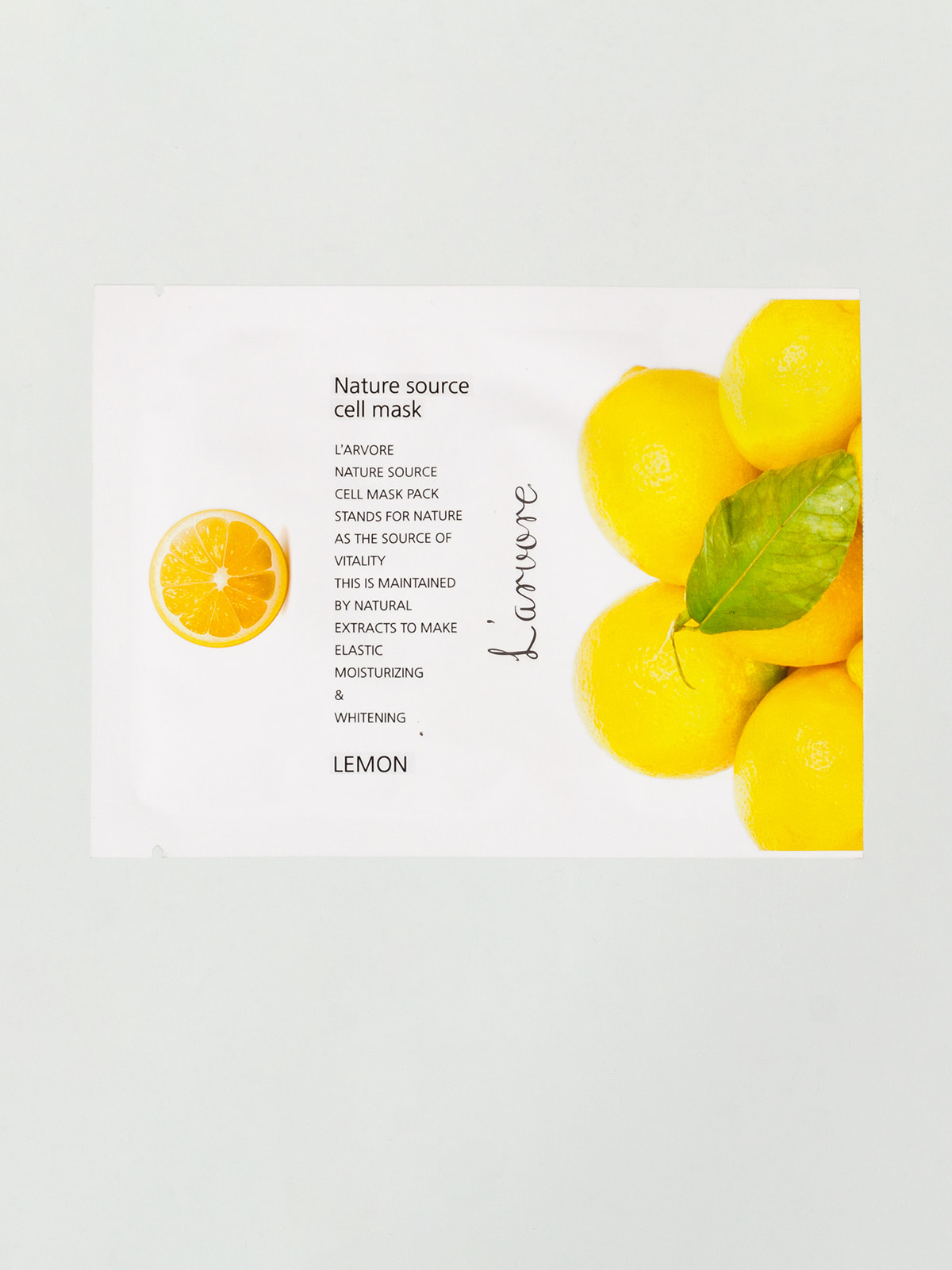 Маска тканевая с лимоном L'arvore Nature Source Cell Mask Lemon (25 мл) | 4721259