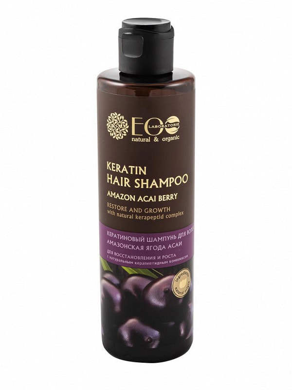Кератиновий шампунь для волосся для відновлення та росту (250 мл) | 4679505