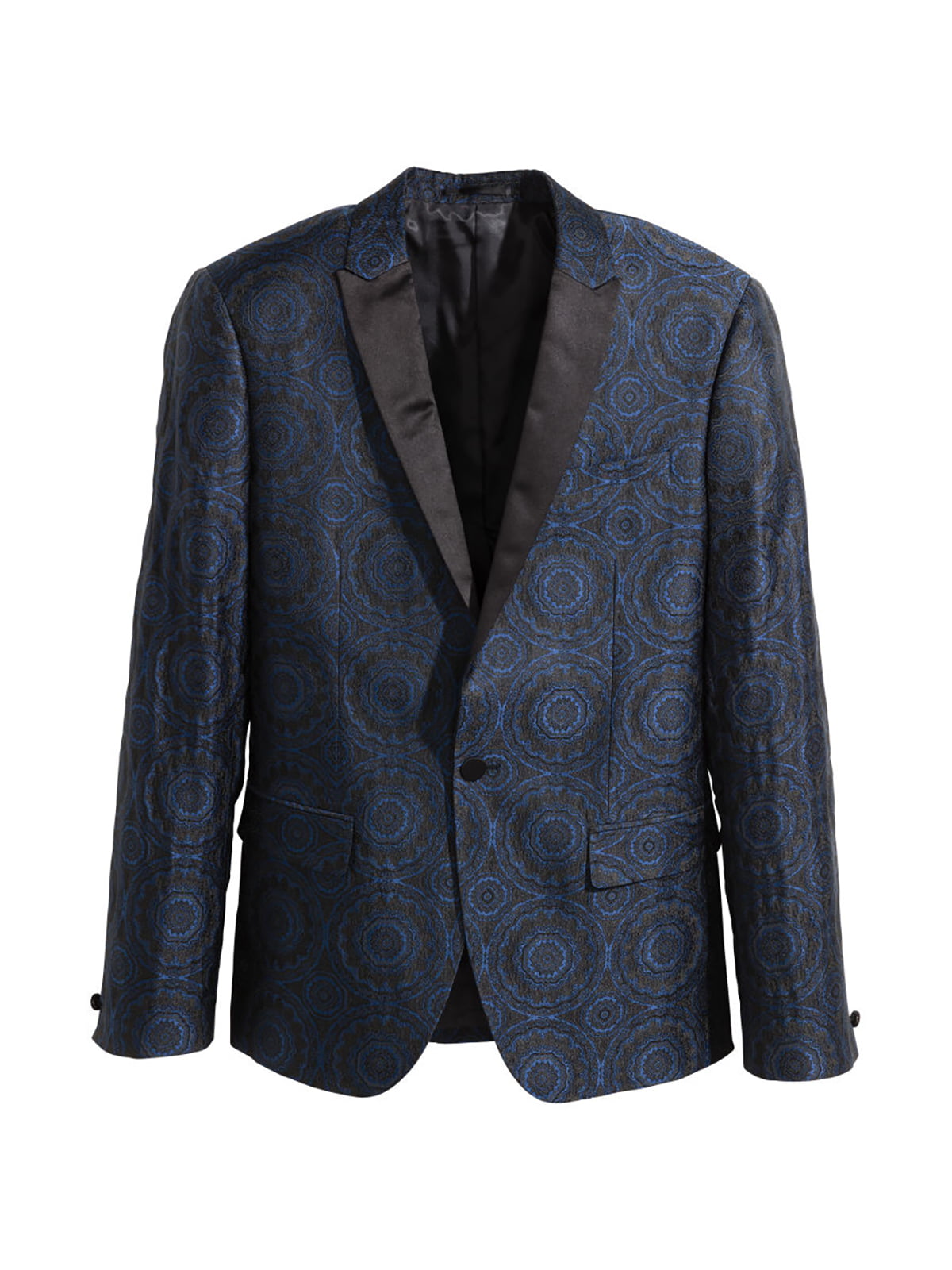 Пиджак синий в принт | 4763599