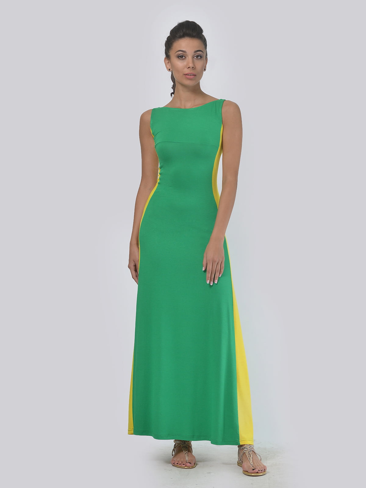 Платье зелено-желтое | 4767827