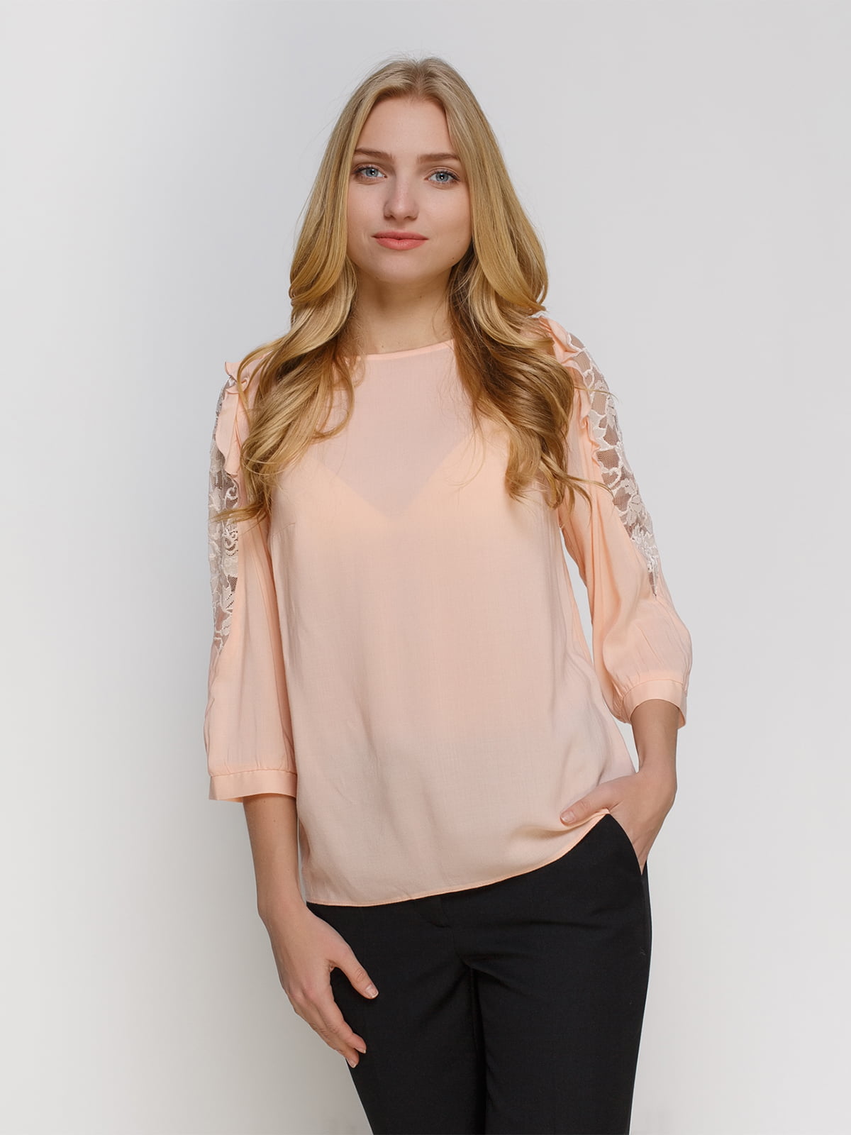 Блуза персикового кольору | 4810093
