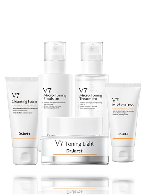 Набір засобів по догляду V7 Micro Toning Skin Care Set: емульсія для обличчя і лікувальний гель | 4825850