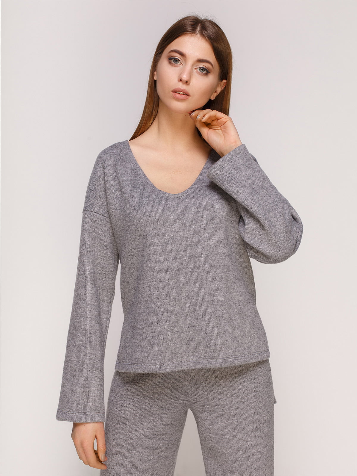 Пуловер темно-серый | 4821203