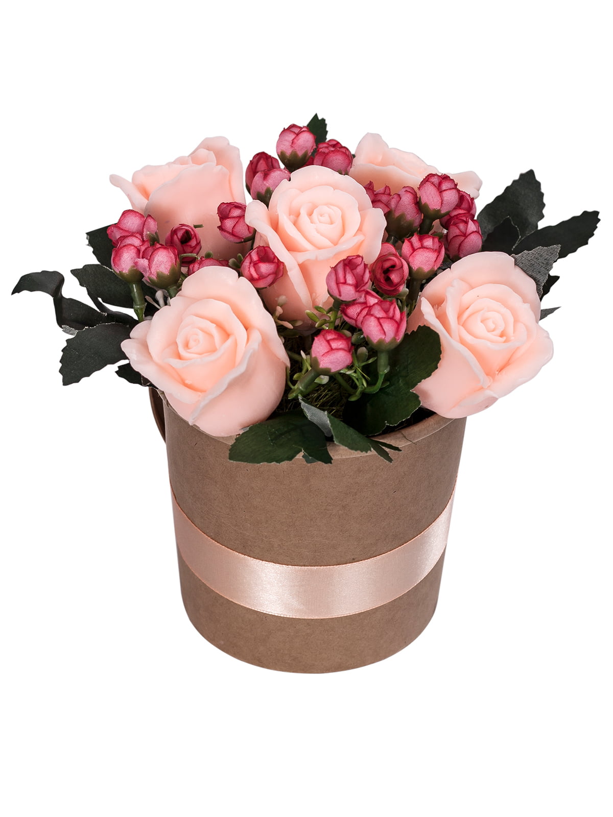 Букет з мила в кашпо «Персикові троянди» | 4897851