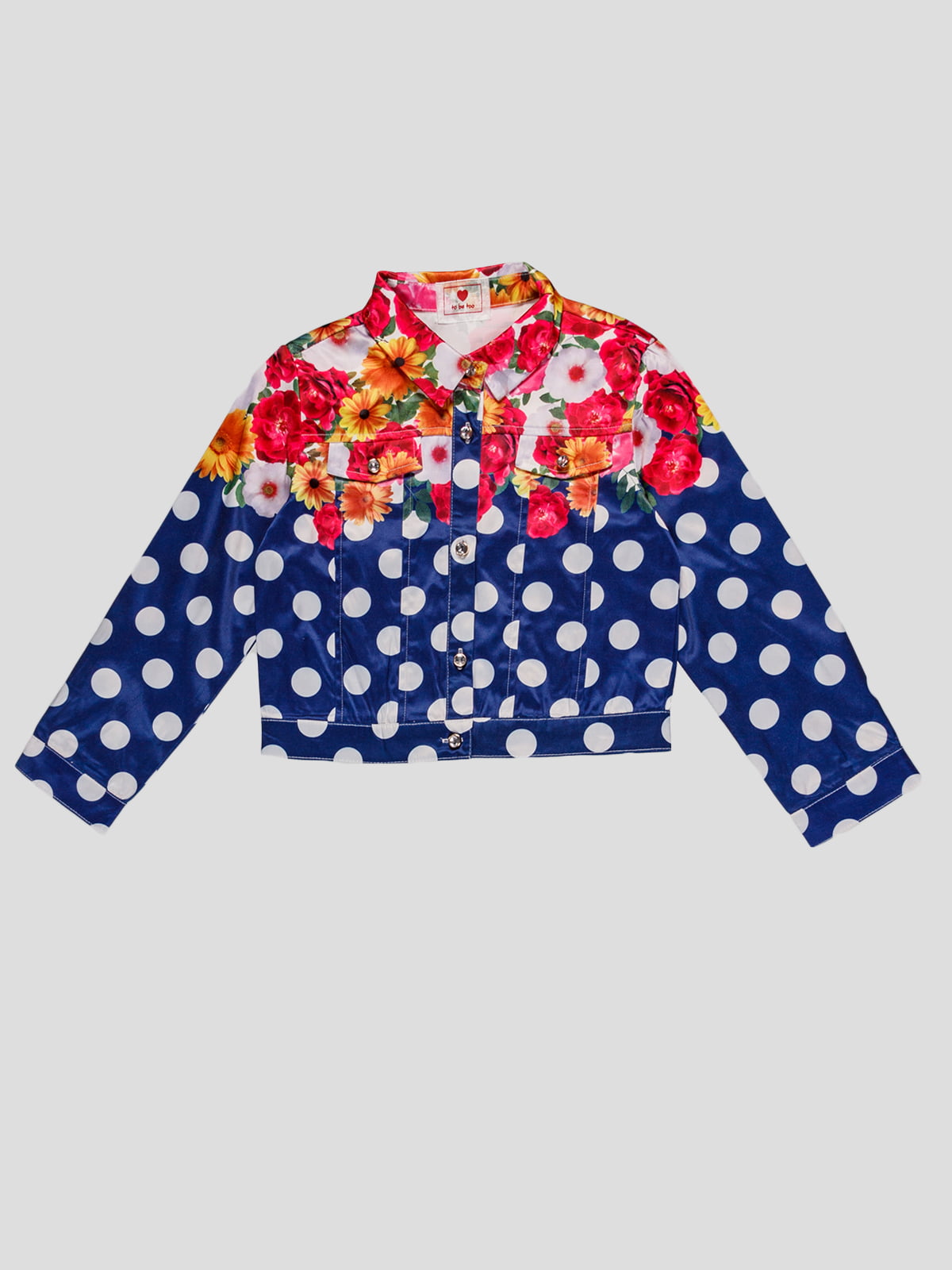 Куртка в горошок і квітковий принт | 4781351