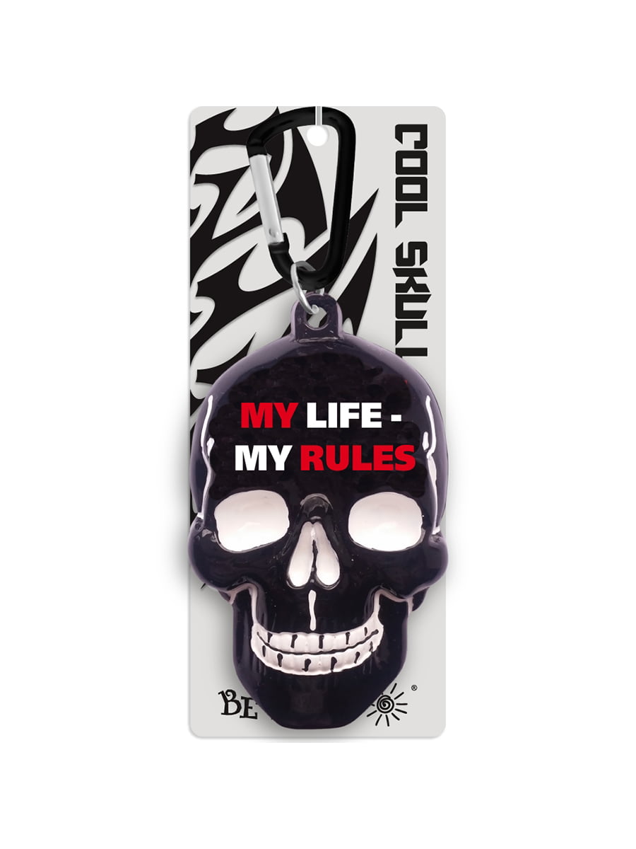 Брелок для ключей в виде черепа My Life, My Rules | 4984249