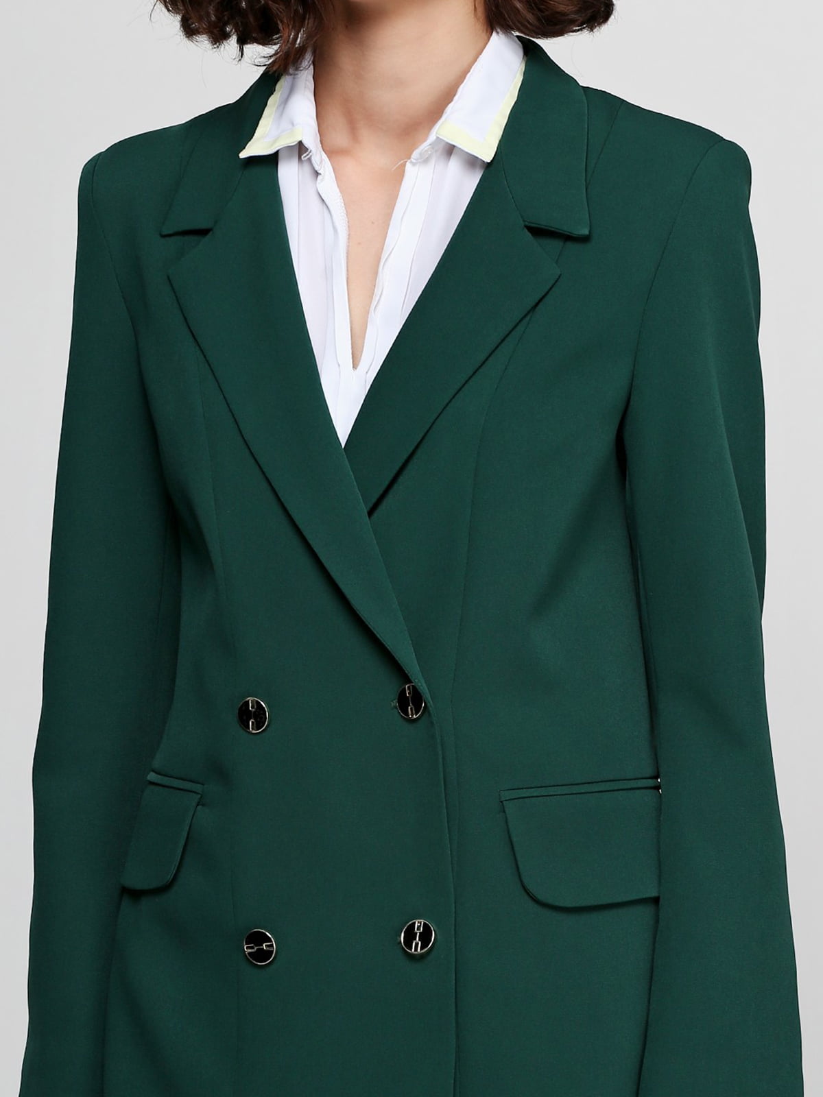 Женский темно зеленый пиджак