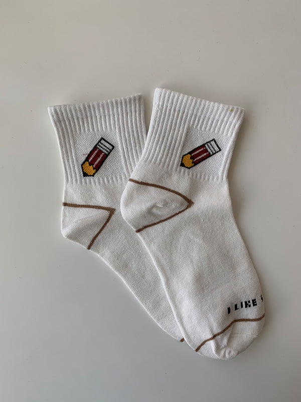 Шкарпетки білі з рисунком | 5106951