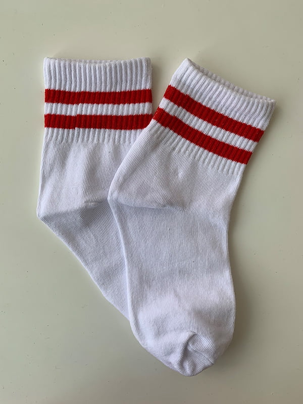 Шкарпетки білі в смужку | 5107030