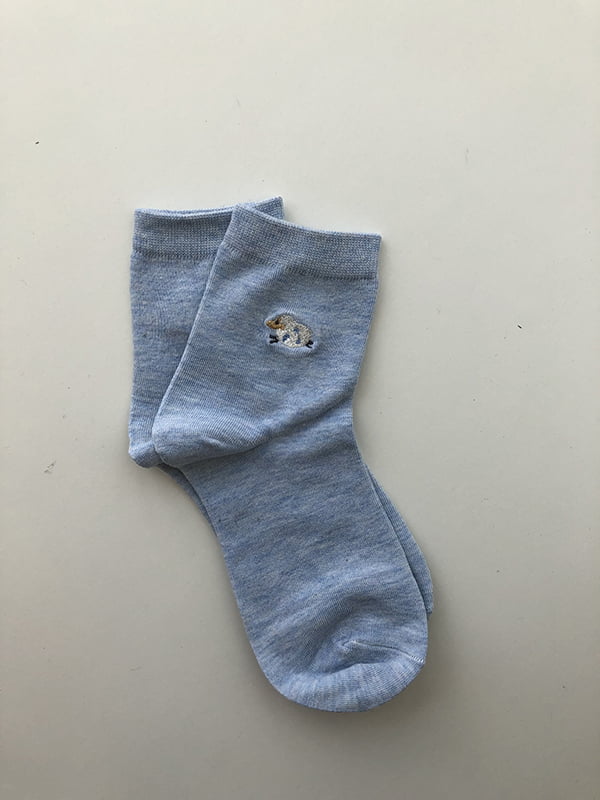 Шкарпетки блакитні з рисунком | 5106962