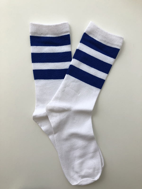 Шкарпетки біло-сині зі смужками | 5107035
