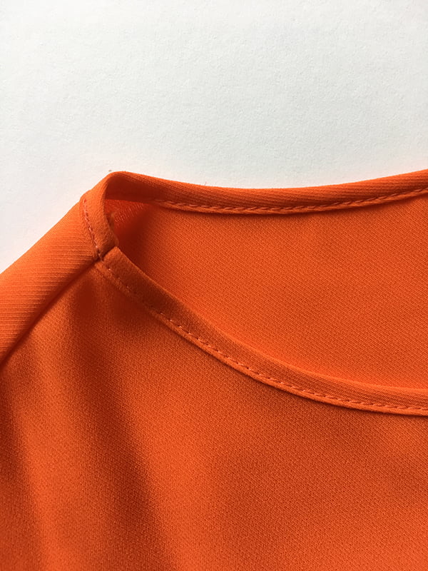 Блуза оранжевая с цветочным принто | 5110513