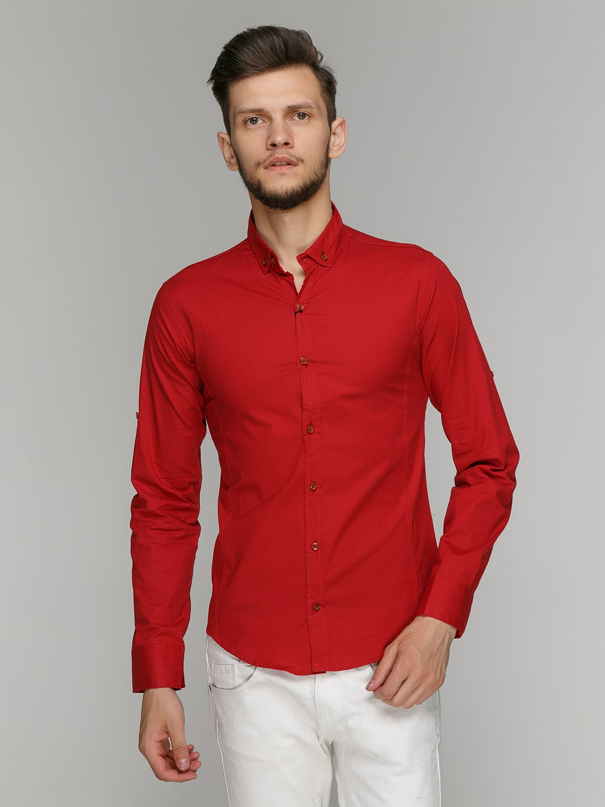 Рубашка бордовая | 5086481