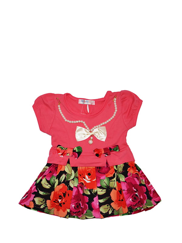 Платье розовое с цветочным принтом | 5125898