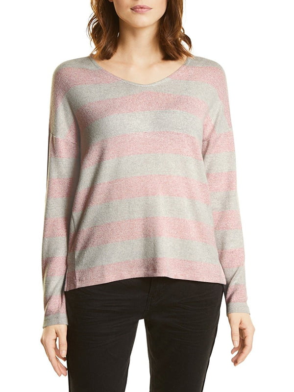 Пуловер серо-розовый | 5170524