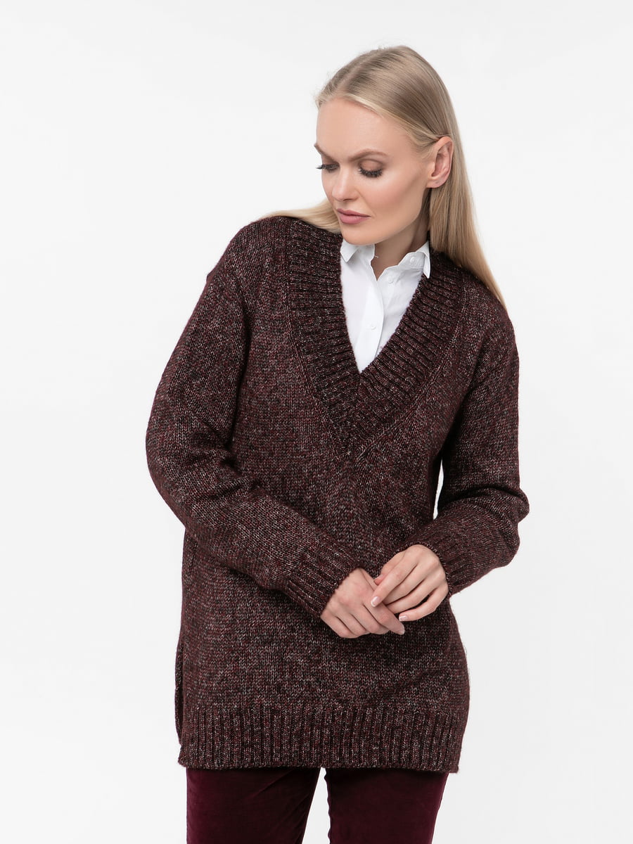 Пуловер бордовий | 5217210