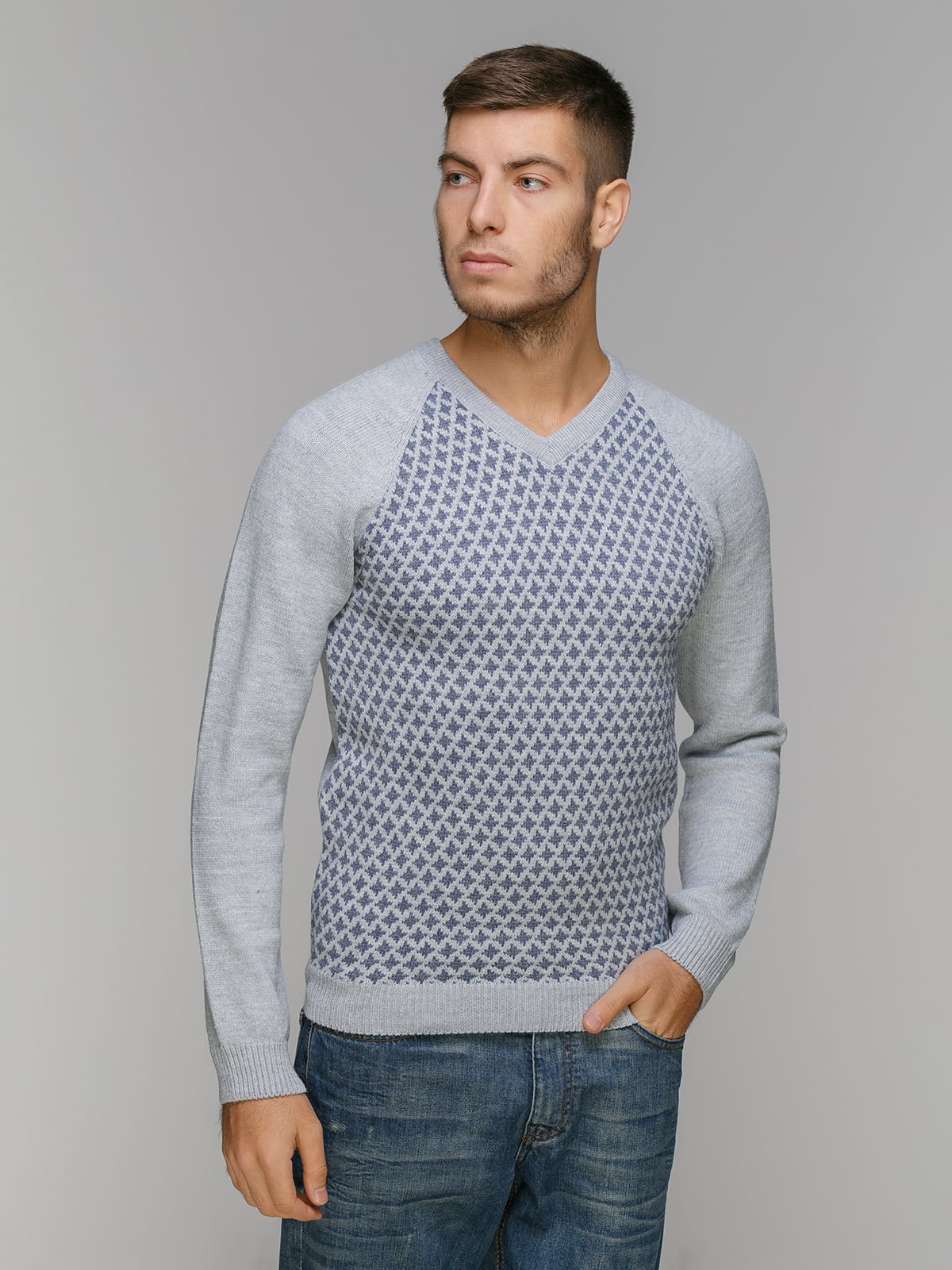 Пуловер сіро-блакитний | 5211471