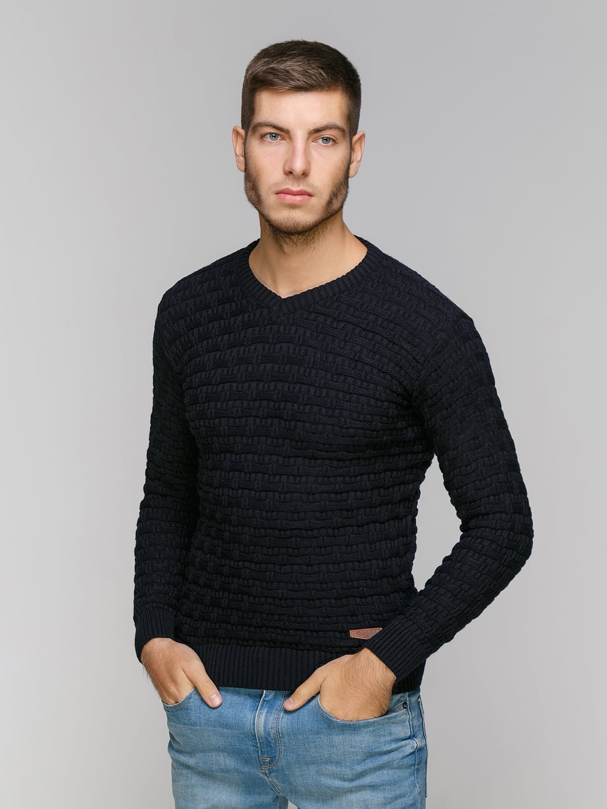 Пуловер темно-синий | 5216261