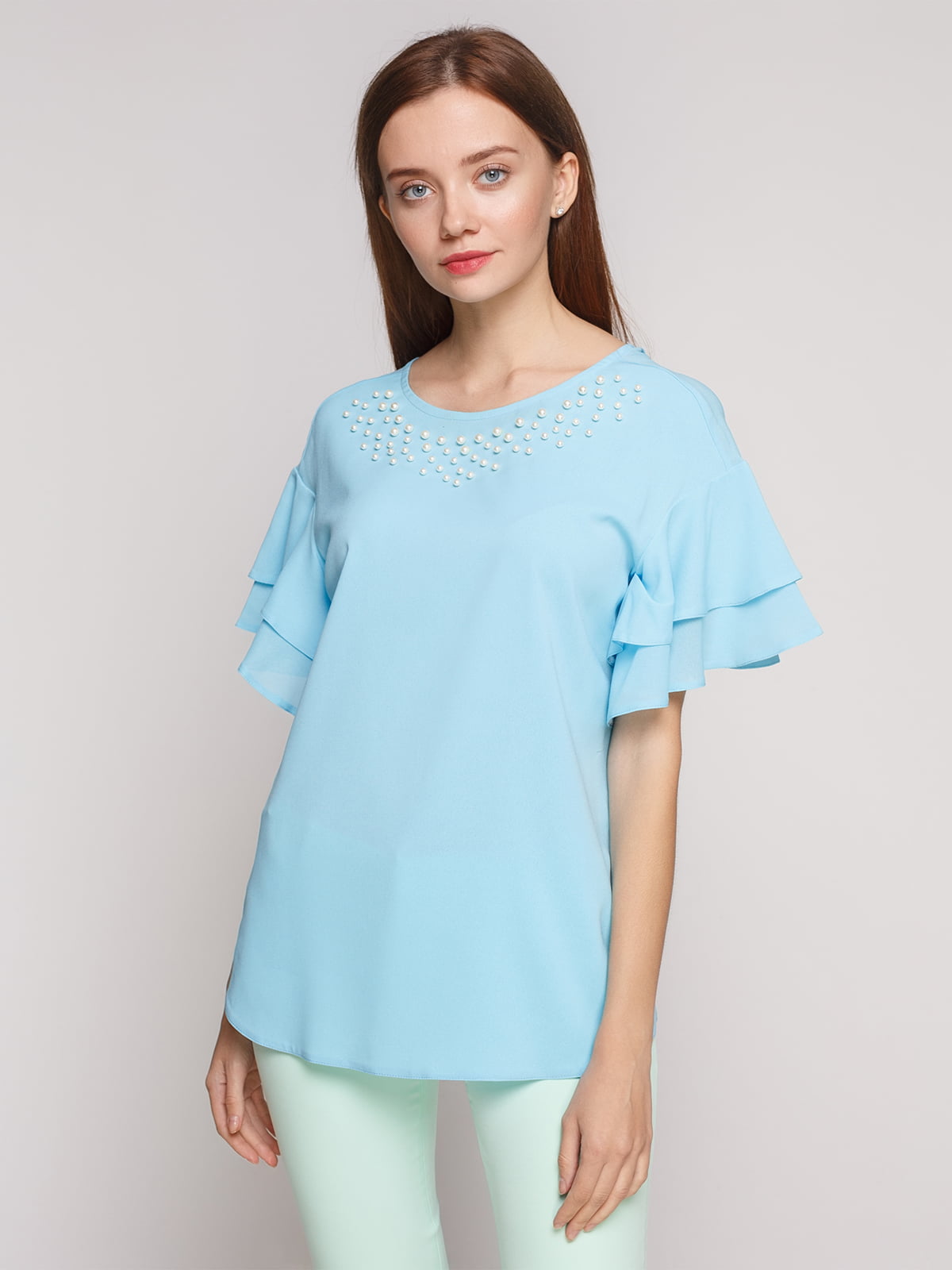 Блуза блакитна | 5218659