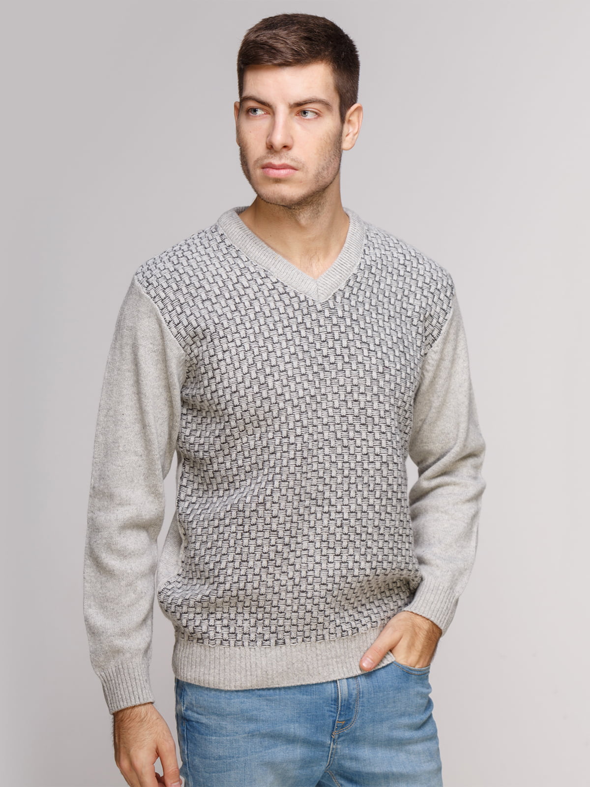 Пуловер светло-серый | 5241094