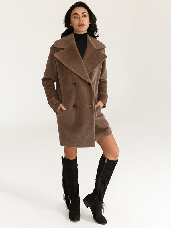 Пальто коричневе | 5246526