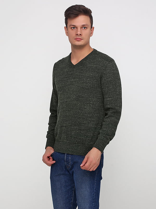 Пуловер серо-зеленый | 5280075