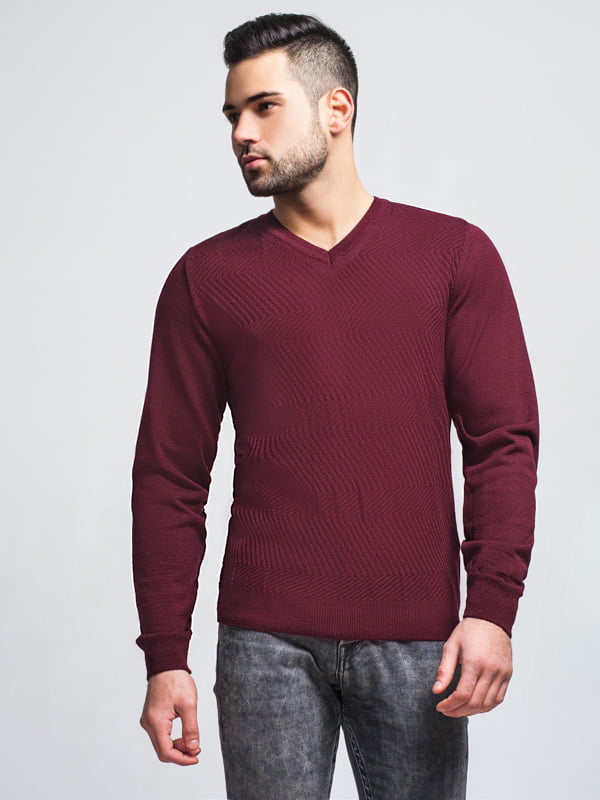 Пуловер бордовий | 5292821
