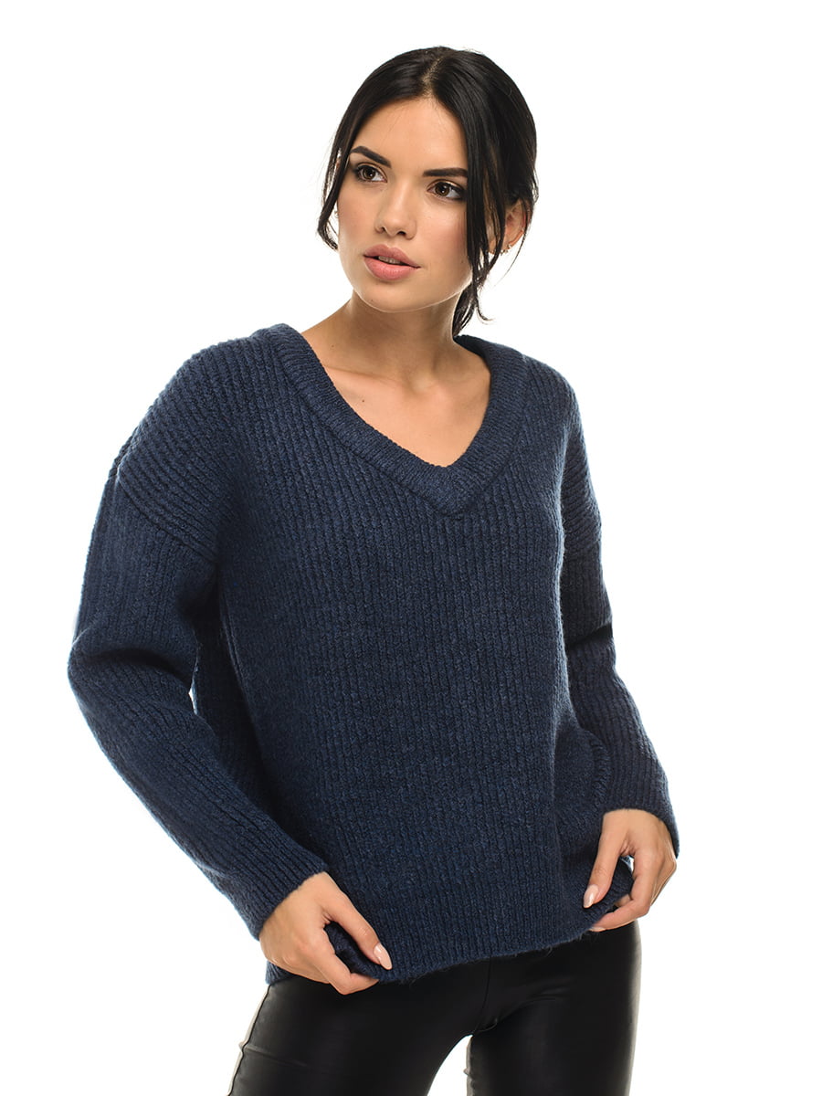 Пуловер кольору індиго | 5292818