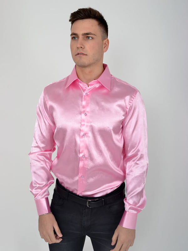 Рубашка розового цвета в принт | 5299268