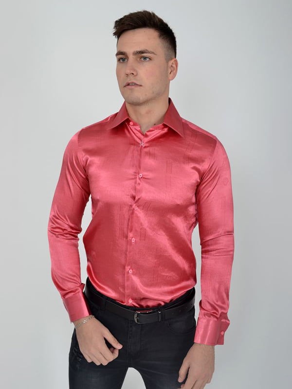 Сорочка рожевого кольору в принт | 5299272