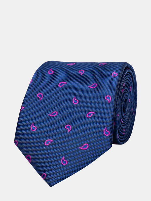 Краватка синя з малюнком | 5310825