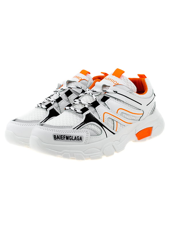 Кросівки біло-помаранчеві | 5318565