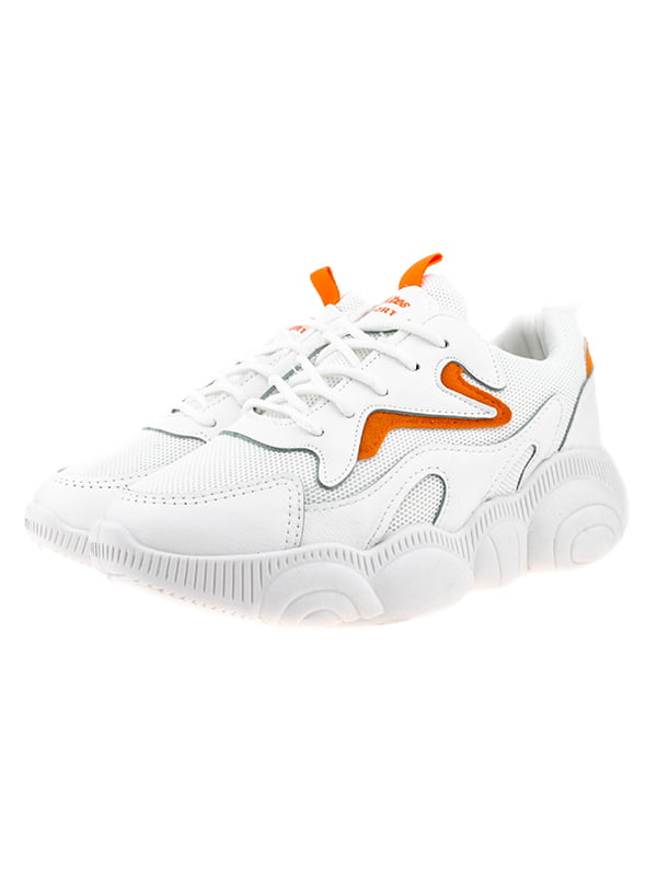 Кроссовки бело-оранжевые | 5318582