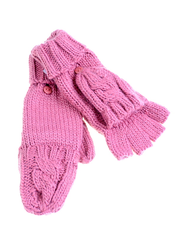 Перчатки-рукавицы розовые | 5326394