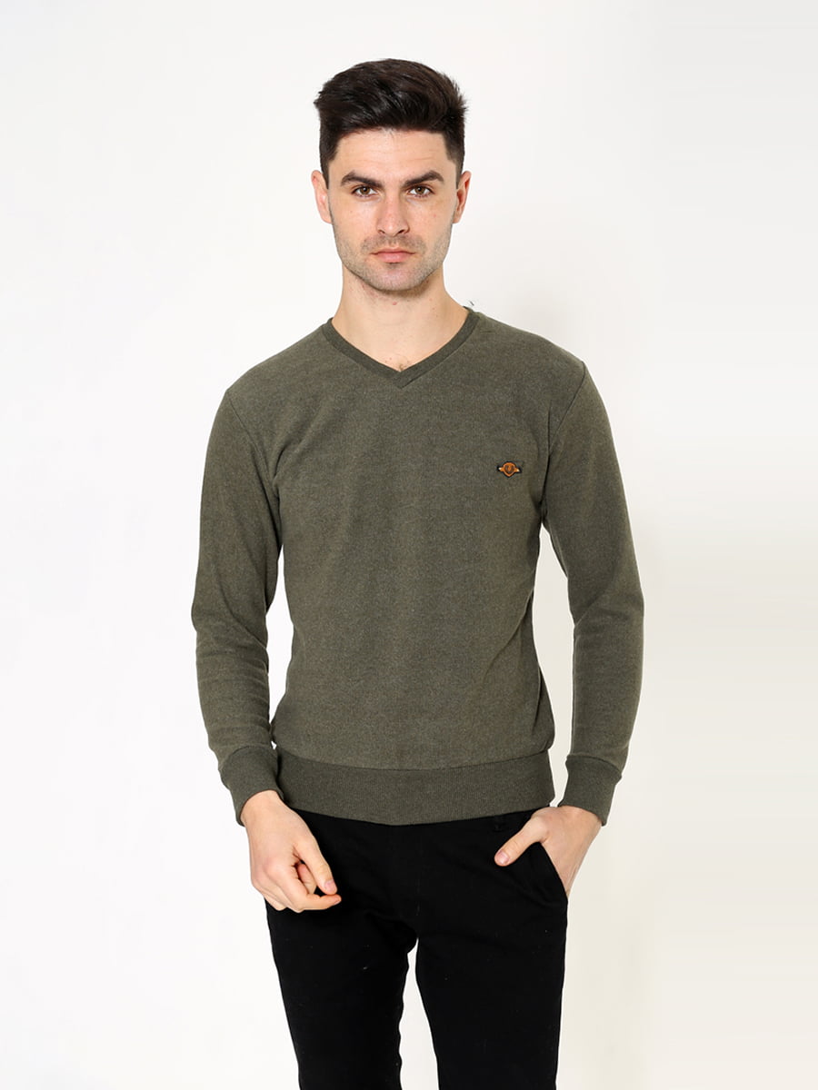Пуловер цвета хаки | 5322462
