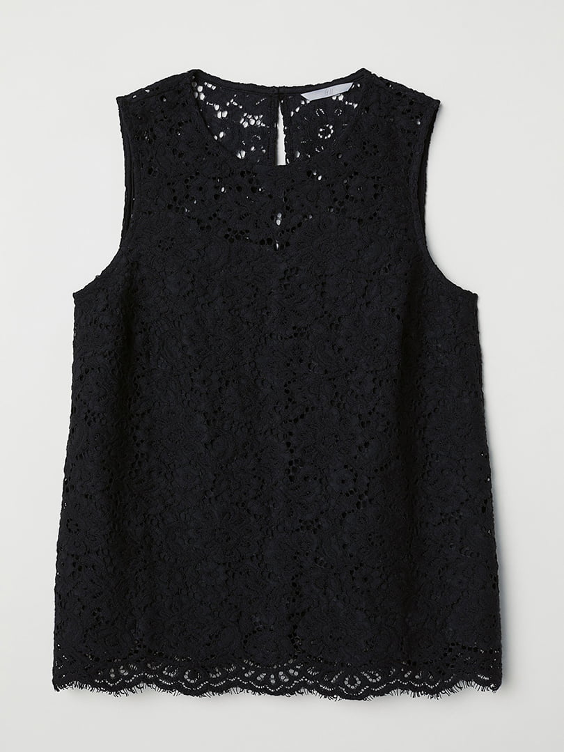 Блуза черная кружевная | 5352000