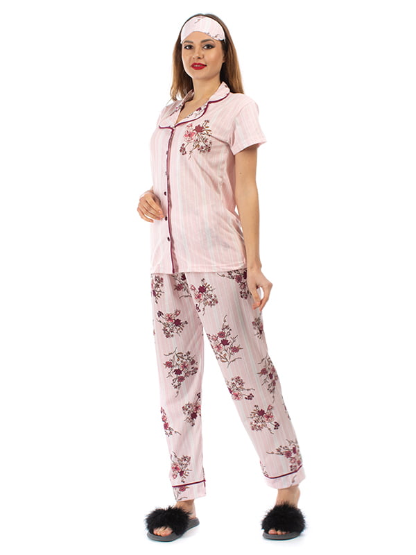 Пижама: рубашка, брюки и повязка на глаза | 5361703