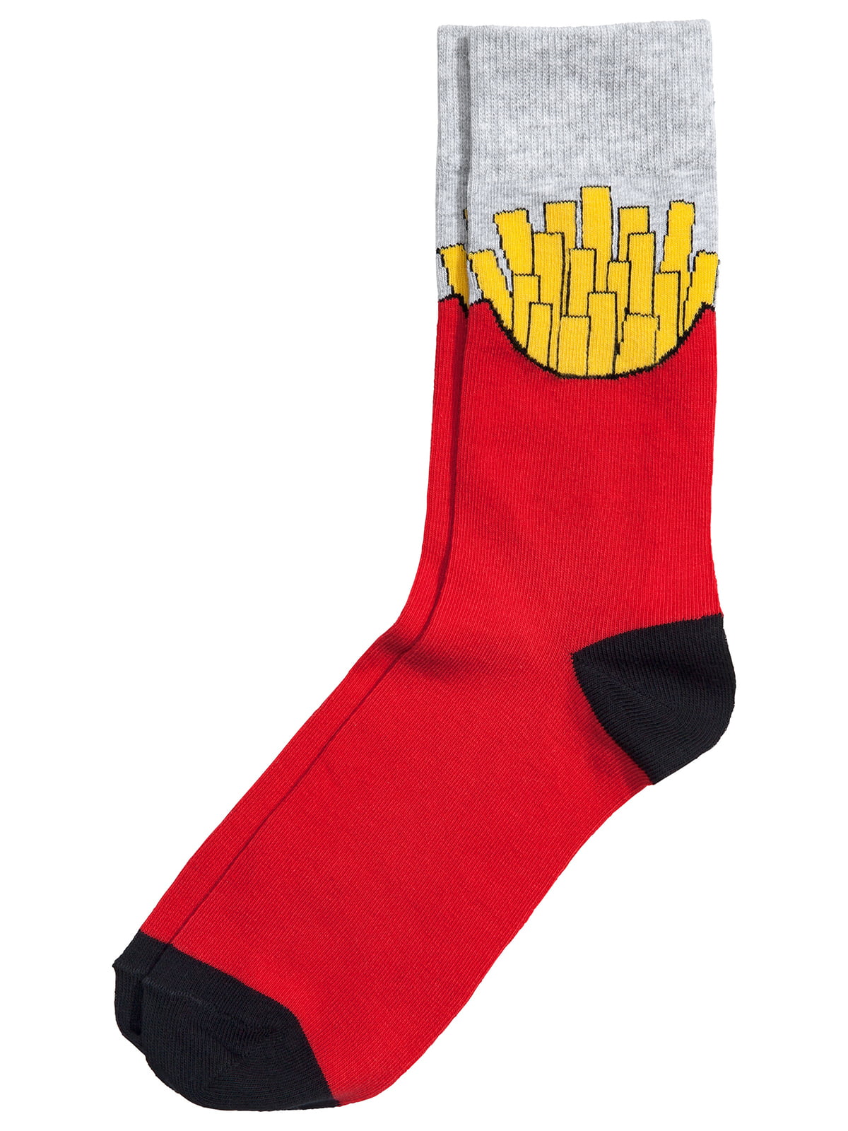 Шкарпетки сіро-червоні з малюнком | 5362410