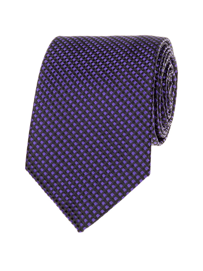 Краватка фіолетово-чорна з візерунком | 5364947