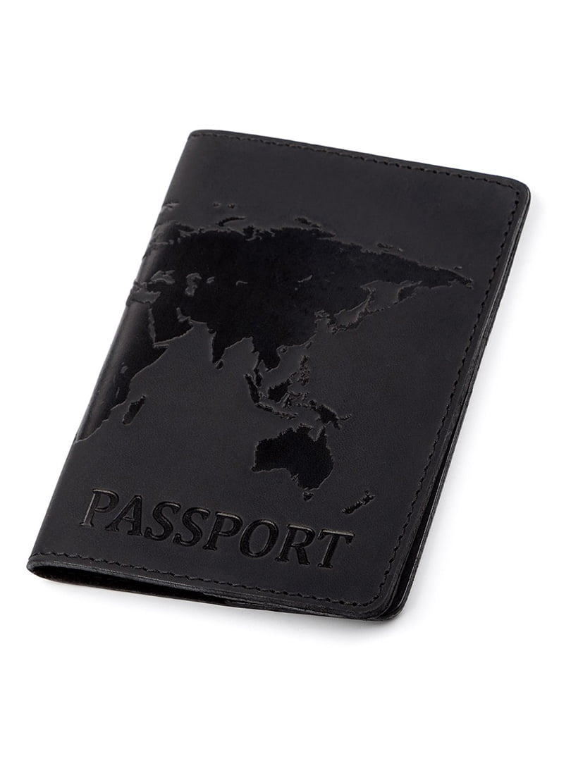 Обложка на паспорт черная с рисунком | 5382228