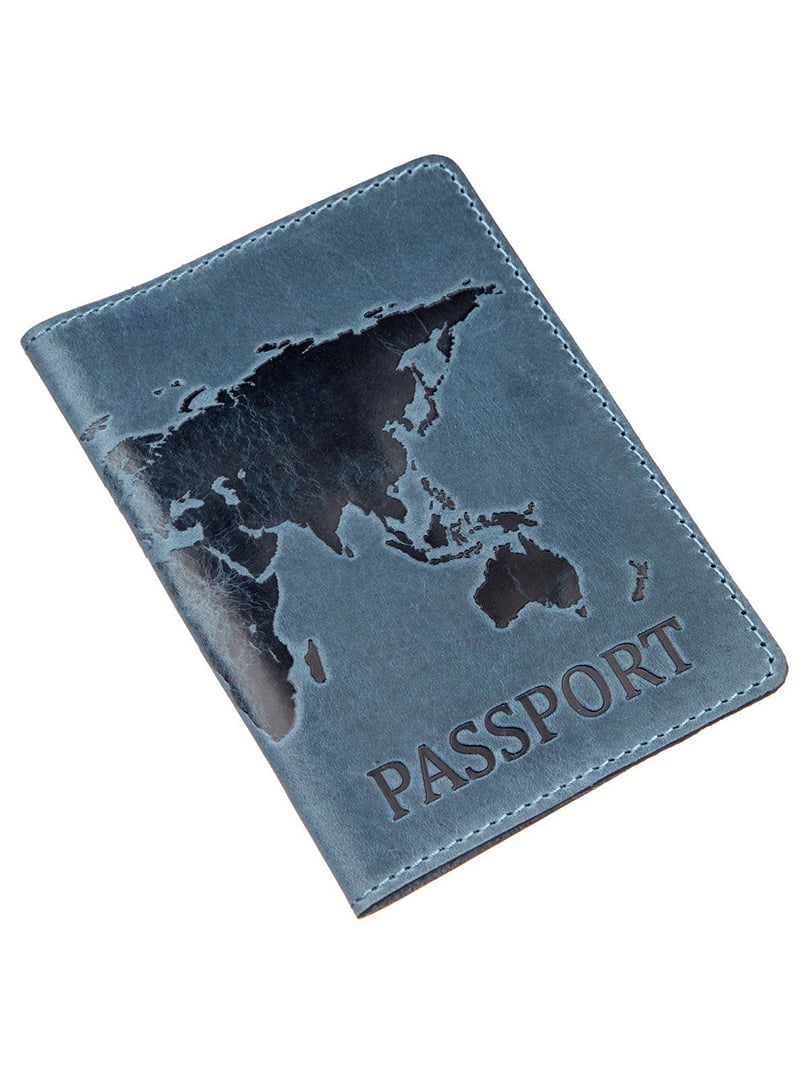 Обложка на паспорт синяя с рисунком | 5382275