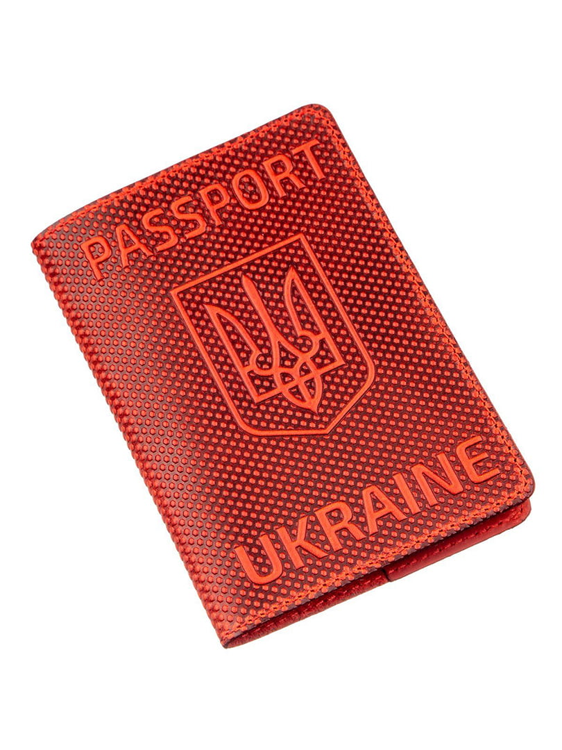 Обложка на паспорт красная с рисунком | 5382276