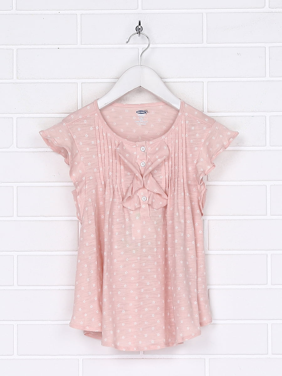 Блуза розовая с принтом | 5394423