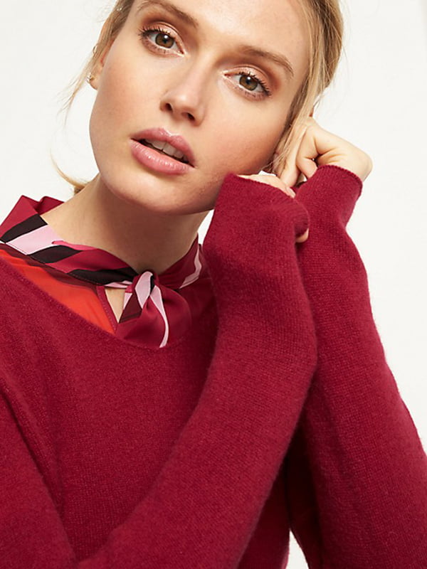 Пуловер бордово-розовый | 5395190