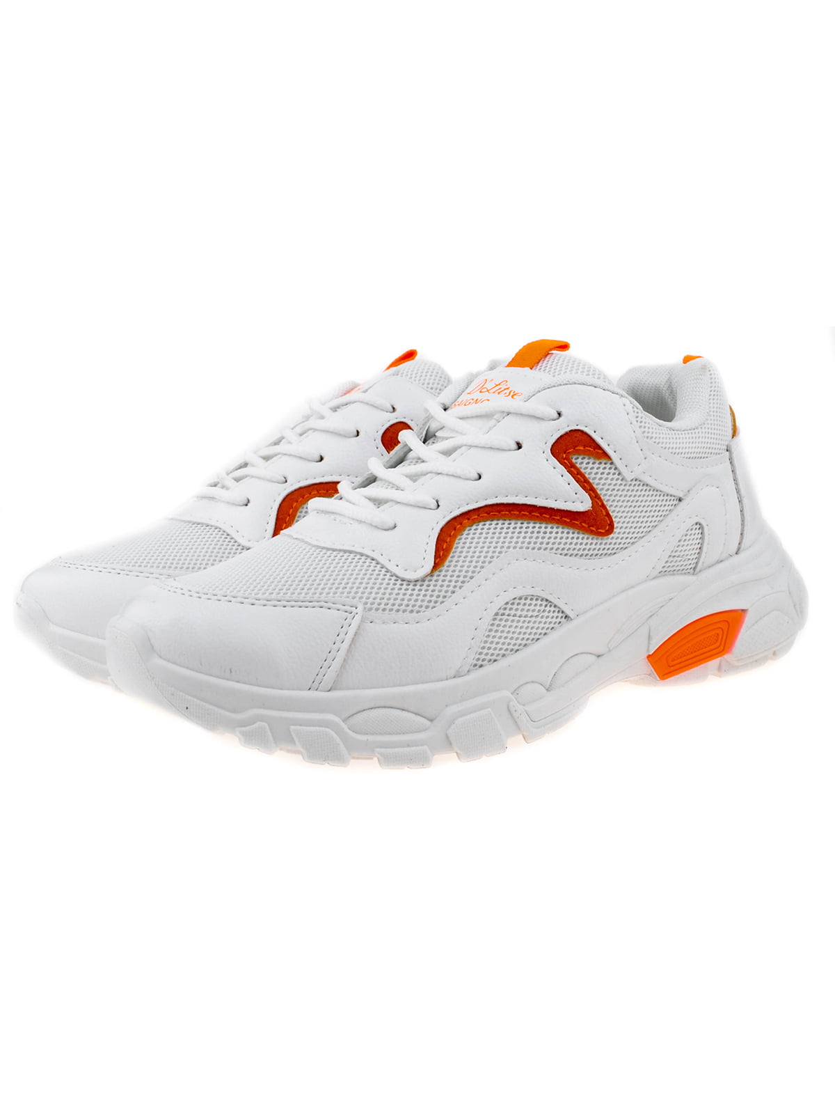 Кроссовки бело-оранжевые | 5321890