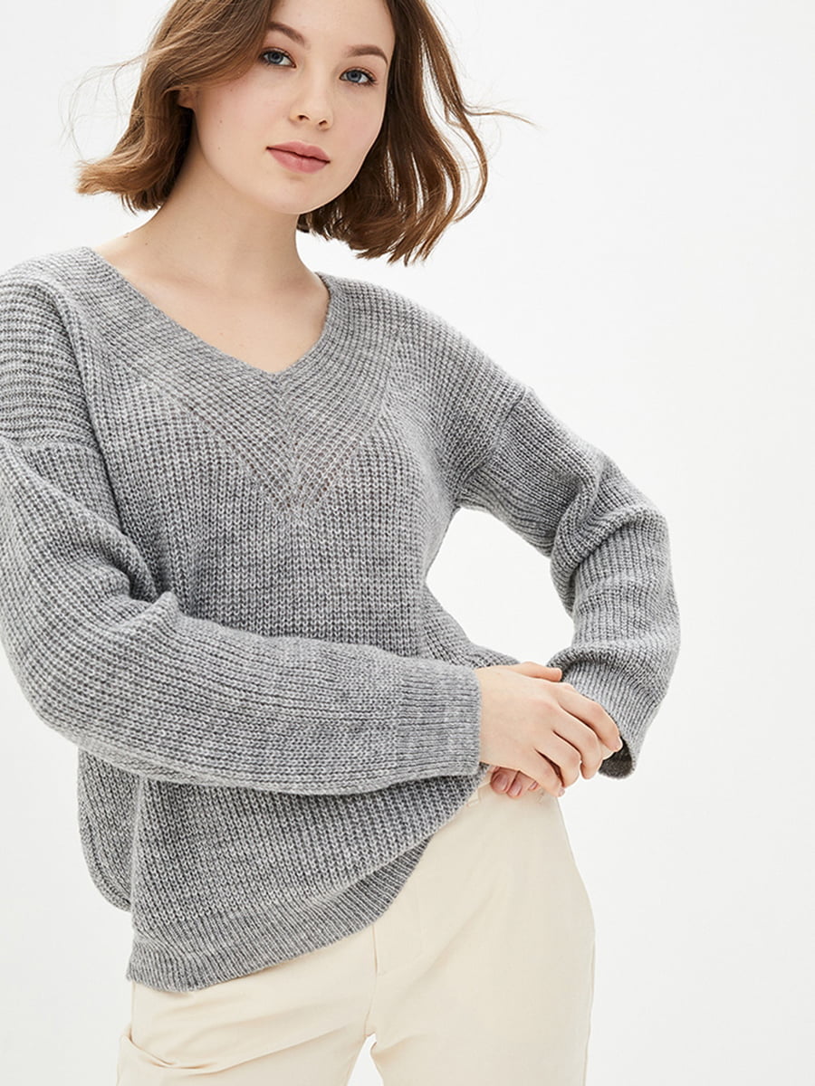 Пуловер сірий | 5430360