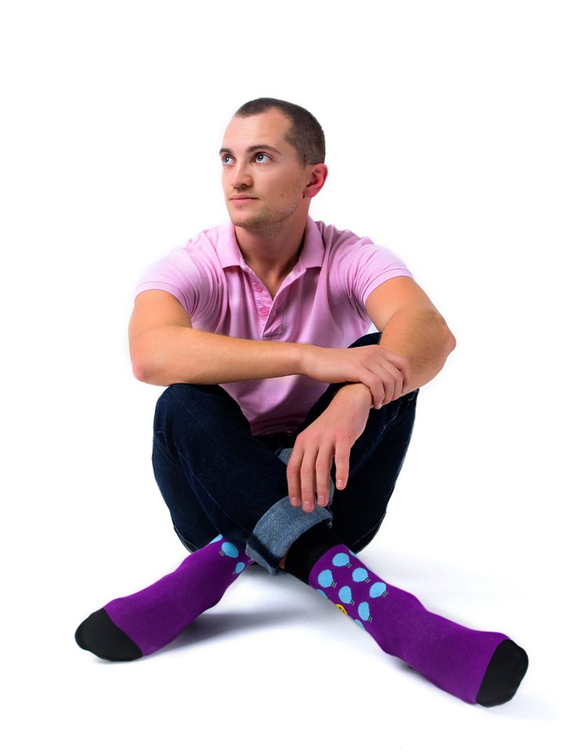 Шкарпетки фіолетові з малюнком | 5452595