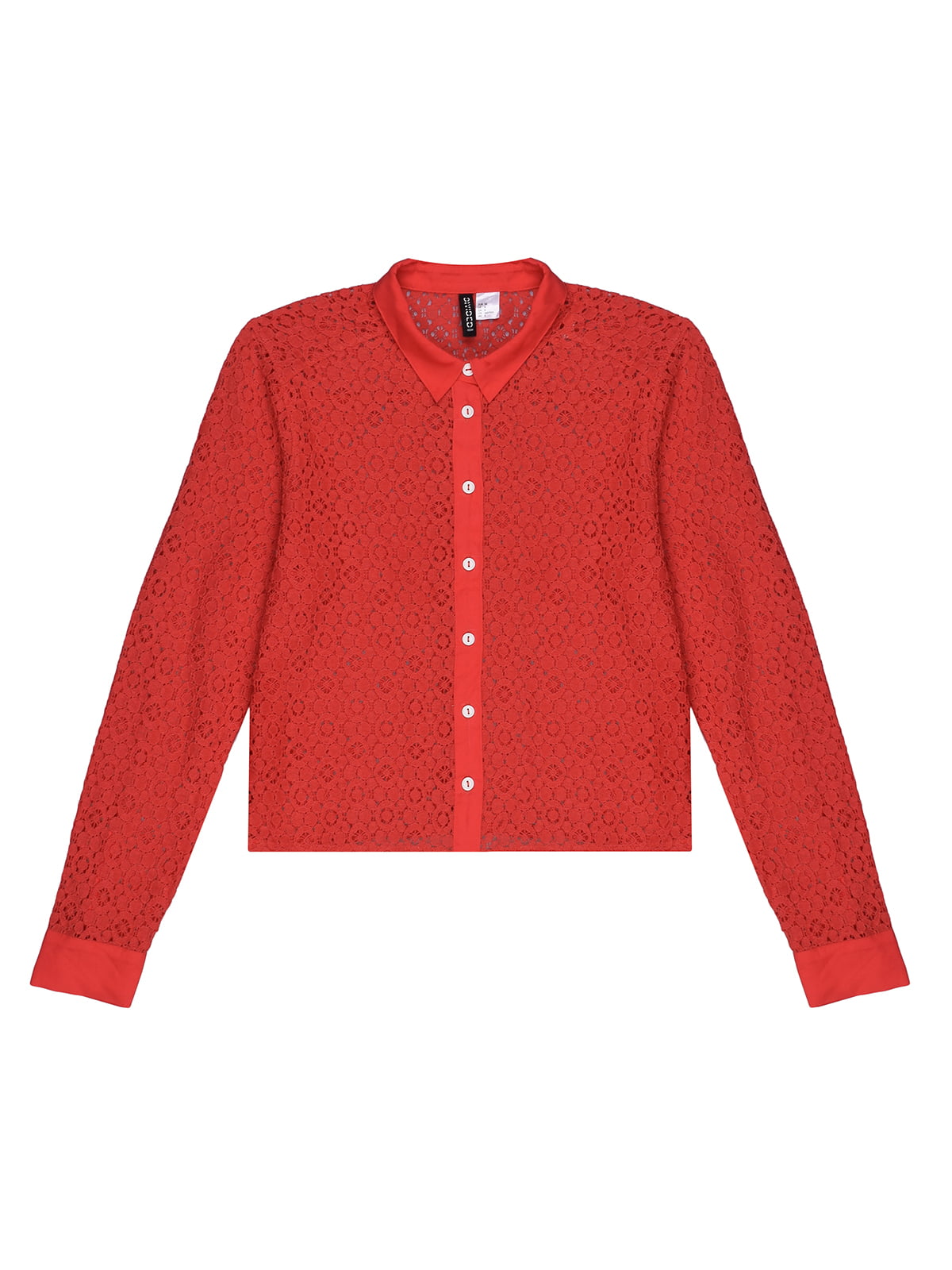 Блуза красная с узором | 5324192